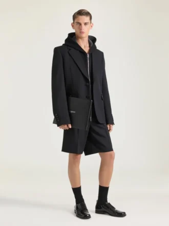 Antigona Stamped Large Pouch in Leather