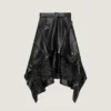 Asymmetric Biker Skirt in Leather Asymmetric Biker Skirt in Leather