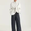 Asymmetric Shirt in Nappa Leather Asymmetric Shirt in Nappa Leather