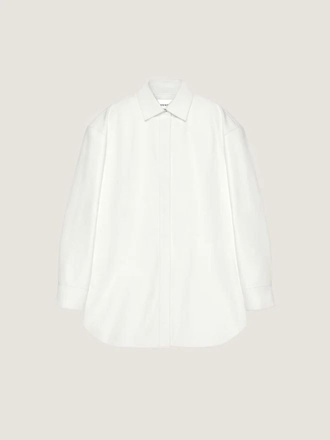 Asymmetric Shirt in Nappa Leather Asymmetric Shirt in Nappa Leather
