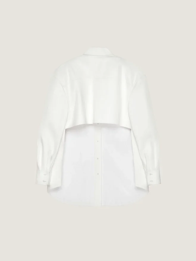 Asymmetric Shirt in Nappa Leather Asymmetric Shirt in Nappa Leather