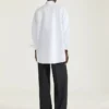 Asymmetric Shirt in Poplin with Sequins Asymmetric Shirt in Poplin with Sequins
