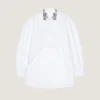 Asymmetric Shirt in Poplin with Sequins Asymmetric Shirt in Poplin with Sequins