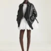 Back-To-Front Biker Jacket in Leather