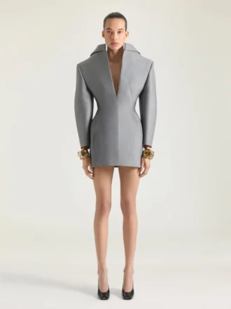 Back-To-Front Tailored Dress in Wool