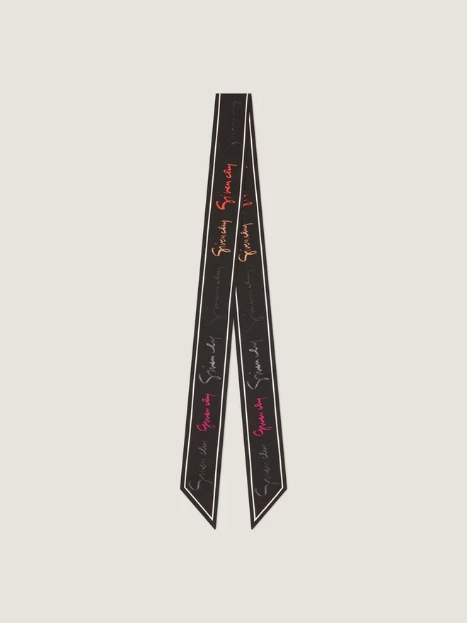 Bandeau in Silk with Multicolored Givenchy Signature Bandeau in Silk with Multicolored Givenchy Signature