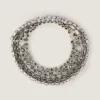 Bold Crystals Torque Necklace in Metal and Crystals