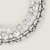 Bold Crystals Torque Necklace in Metal and Crystals