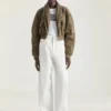 Bomber with Zipped Shawl Collar in Nylon