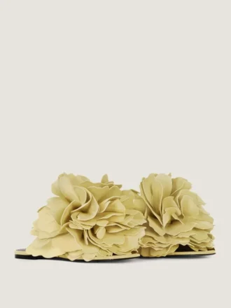 boudoir flat mules in leather with rose petals 1 2 330x440 - Boudoir Flat Mules in Leather with Rose Petals