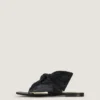 Boudoir Thongs in Nappa Leather with Bow