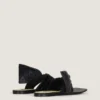 Boudoir Thongs in Nappa Leather with Bow