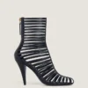 Cage Ankle Boots in Leather