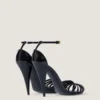 Cage Heeled Sandals in Patent Leather