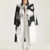 Car Coat in Cotton with Portrait Jacquard