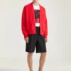 Cardigan in Cotton with Givenchy Paris Gros Grain