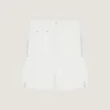 Cargo Bermuda Shorts in Herringbone Denim