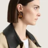 Chain Earrings in Metal and Resin