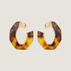 Chain Earrings in Metal and Resin