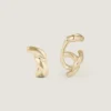 Chain Link Earring and Earcuff Set in Metal