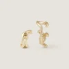 Chain Link Earring and Earcuff Set in Metal