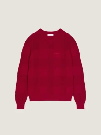 Checked Sweater in Cotton Knit