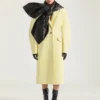Cocoon Fitted Coat in Leather