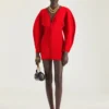 Cocoon Mini Dress in Engineered Knit Cocoon Mini Dress in Engineered Knit