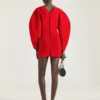 Cocoon Mini Dress in Engineered Knit Cocoon Mini Dress in Engineered Knit