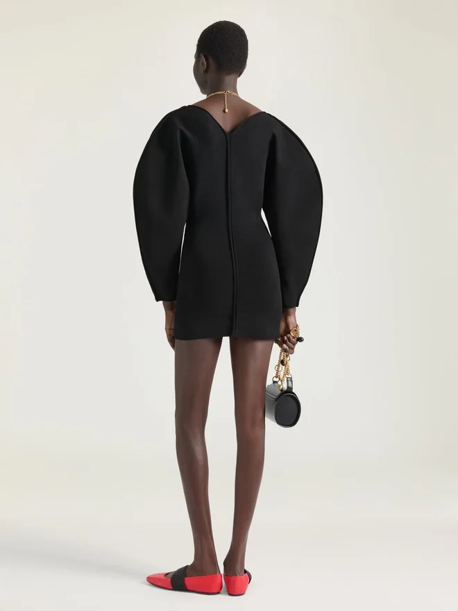 Cocoon Mini Dress in Engineered Knit Cocoon Mini Dress in Engineered Knit