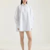 Cocoon Shirt in Poplin with Givenchy Embroidery