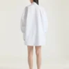 Cocoon Shirt in Poplin with Givenchy Embroidery