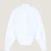 Cocoon Slashed Shirt in Poplin