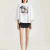 Cocoon T-Shirt in Cotton with Archive Print
