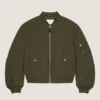 Couture Seam Bomber in Cotton with Givenchy Stamp Print