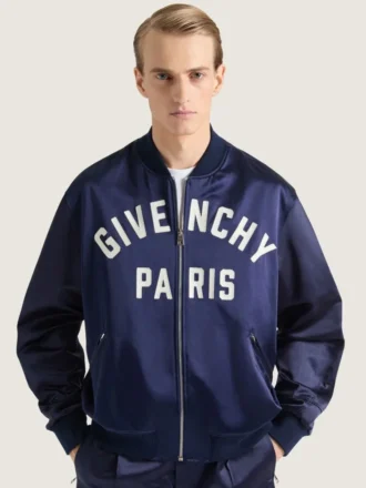 Couture Seam Bomber in Satin Embroidered Givenchy Paris