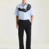 Couture Seam Joggers in Fleece Embroidered Givenchy Paris