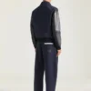 Mix Material Aviator Blouson