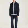 Couture Seam Overshirt in Suede