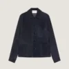 Couture Seam Overshirt in Suede