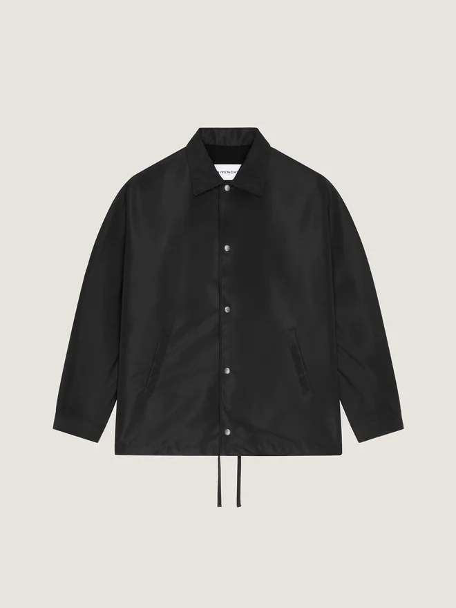 Couture Seam Polyfaille Jacket with Givenchy Paris Patch Couture Seam Polyfaille Jacket with Givenchy Paris Patch