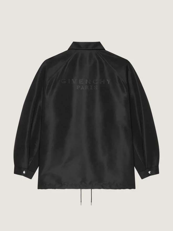 Couture Seam Polyfaille Jacket with Givenchy Paris Patch Couture Seam Polyfaille Jacket with Givenchy Paris Patch