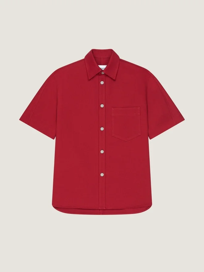 Couture Seam Shirt in Overdyed Denim Couture Seam Shirt in Overdyed Denim