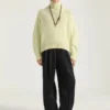 Couture Seam Turtleneck Sweater in Alpaca and Yak Wool