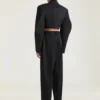 Cropped Cocoon Jacket in Wool