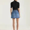 Cropped Polo in Second Skin Effect Knit
