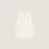 Cropped Top in Knit with Embroidered Pearls