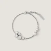 Crystal Pearl Bracelet Necklace in Metal, Crystals and Pearls