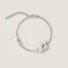 Crystal Pearl Bracelet Necklace in Metal, Crystals and Pearls