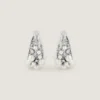 Crystal Pearl Clip Earrings in Metal, Crystals and Pearls